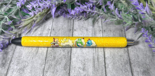 Handmade Care Bear Coffees glitter pen with free refill