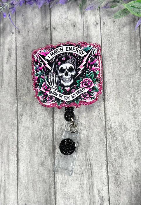 Handmade I Match Energy Badge Reel