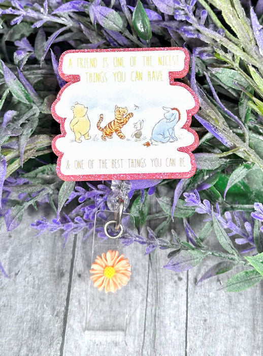 Handmade Pooh and Friends Badge Reel