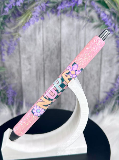 Handmade Nope Not Today glitter pen with free refill