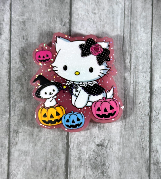 2 inch Hello Kitty Pink Halloween Magnet