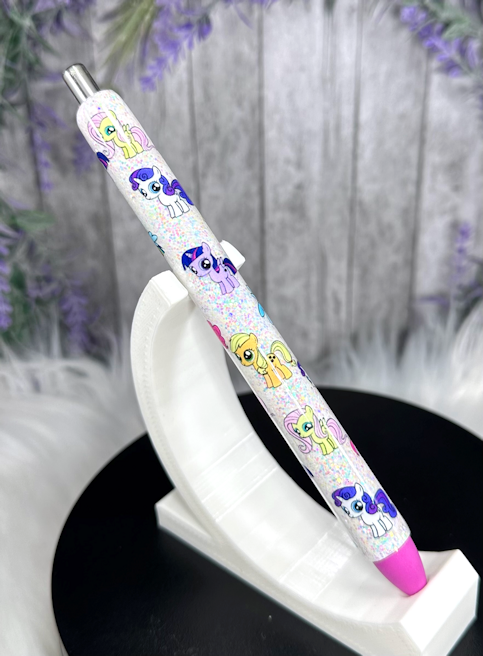 Handmade My Little Pony glitter pen with free refill