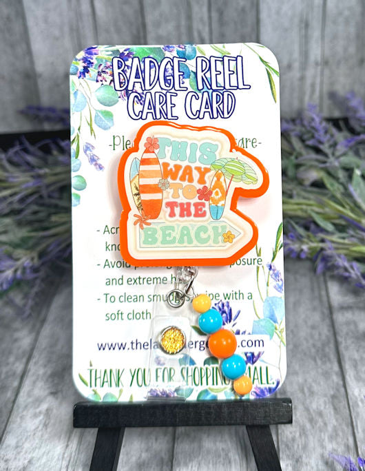 Handmade Beach Badge Reel