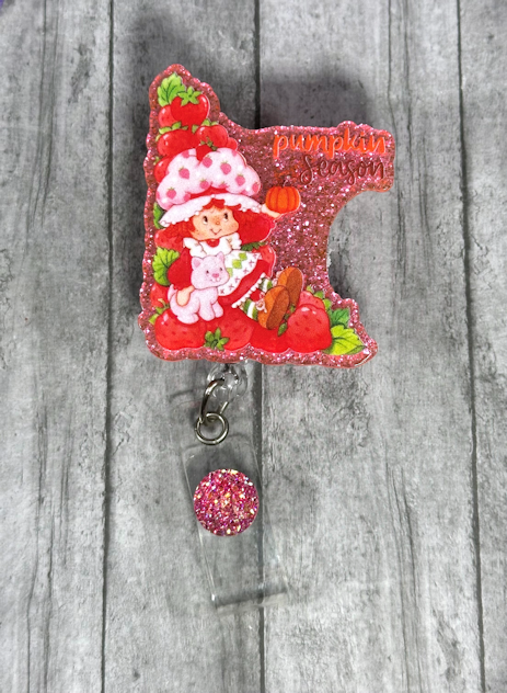 Handmade Strawberry Shortcake Fall Badge Reel 2