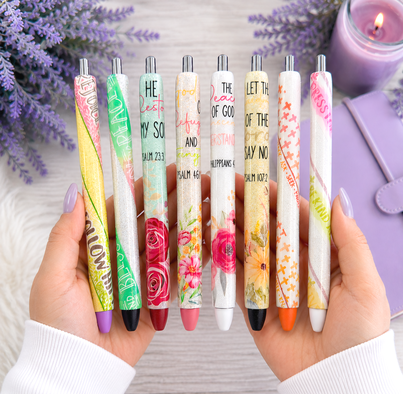 Handmade Christian Pen glitter pen with free refill 2