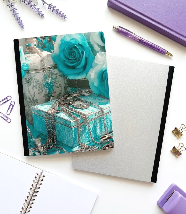 Decorative Vinyl Covered Composition Notebook Jeweled Roses