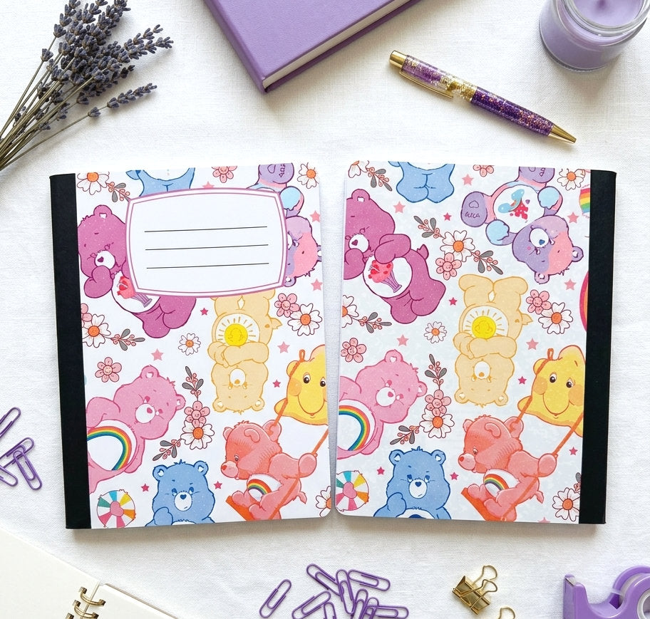 Decorative Vinyl Covered Composition Notebook Care Bears