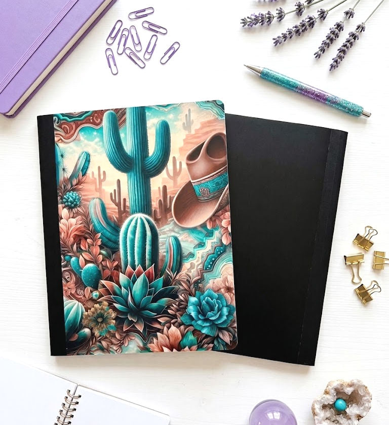 Decorative Vinyl Covered Composition Notebook Cacti