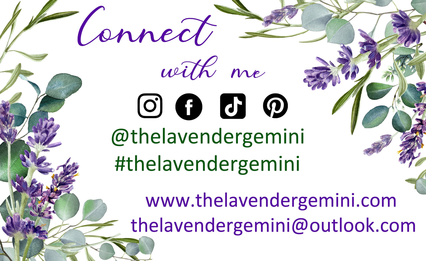 Handmade Lavender Flowers on blue glitter pen with free refill