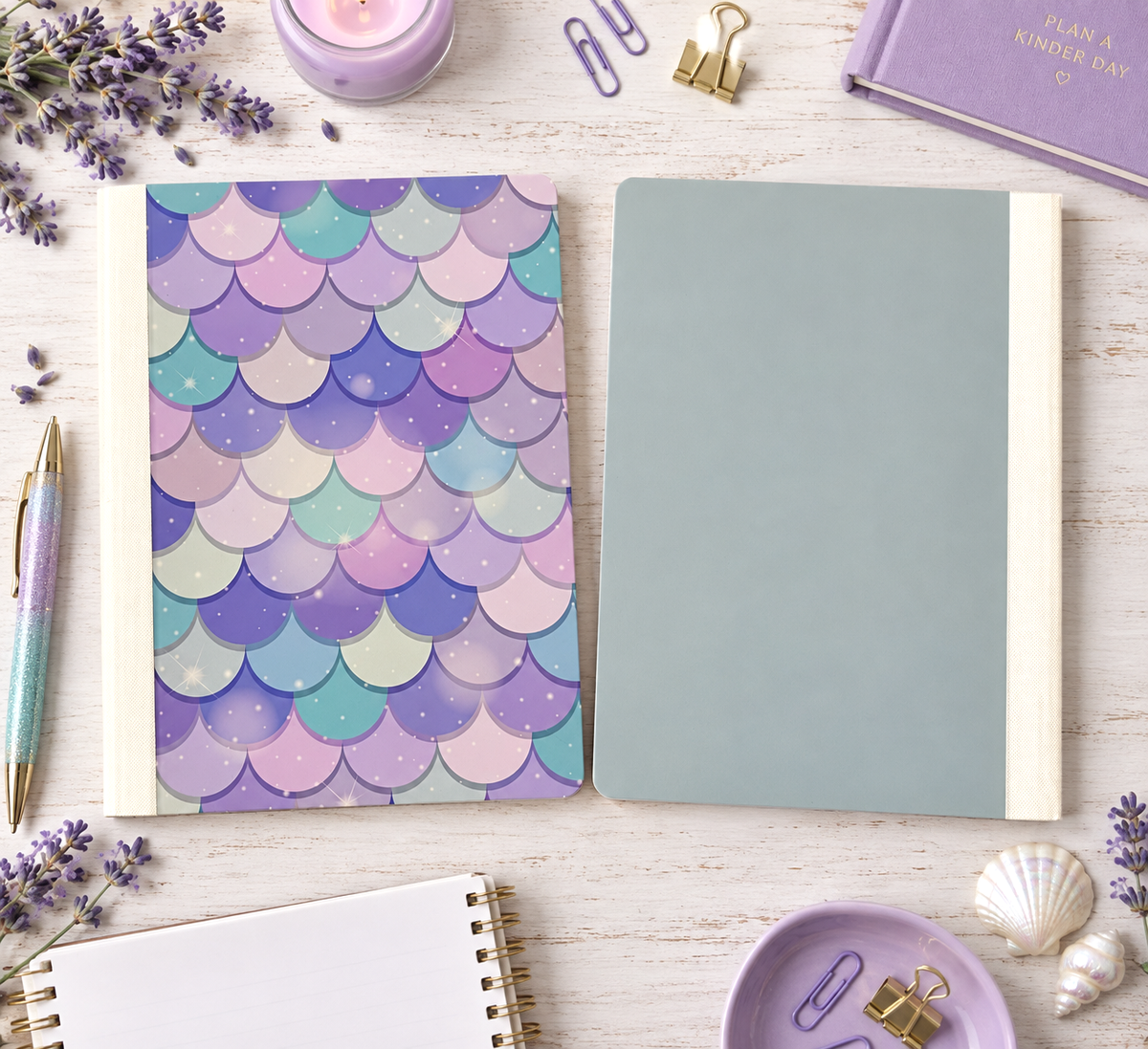 Decorative Vinyl Covered Composition Colorful Mermaid