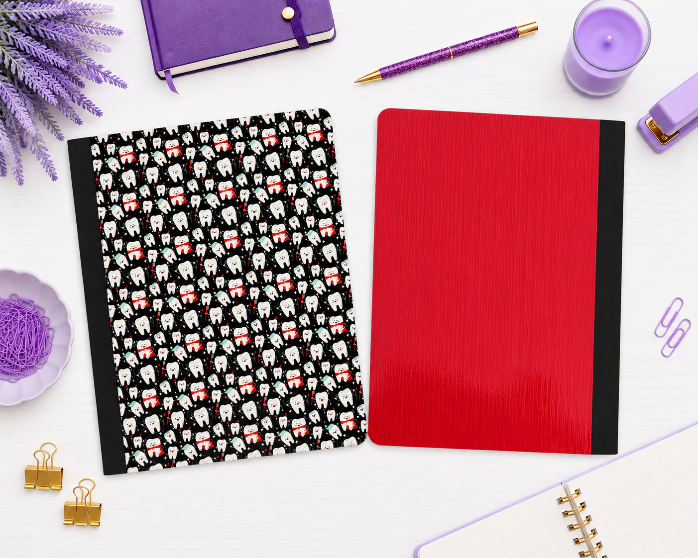 Decorative Vinyl Covered Composition Notebook Dental