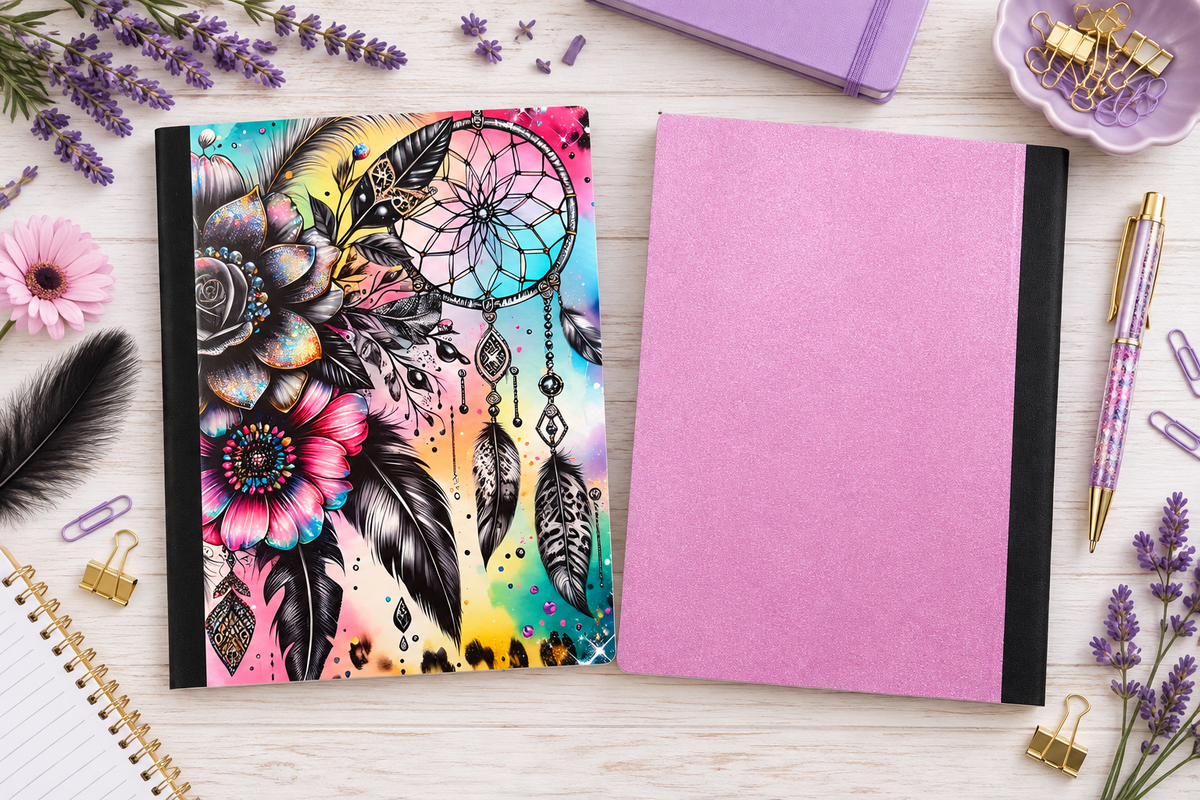 Decorative Vinyl Covered Composition Notebook Dreamcatcher