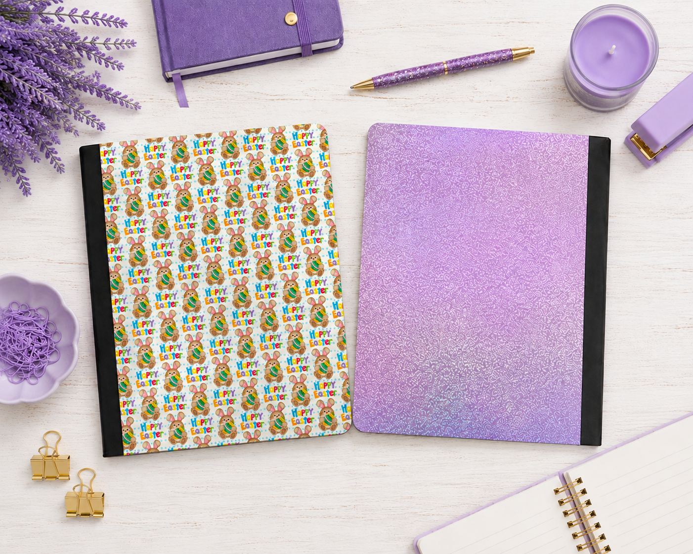Decorative Vinyl Covered Composition Notebook Happy Easter