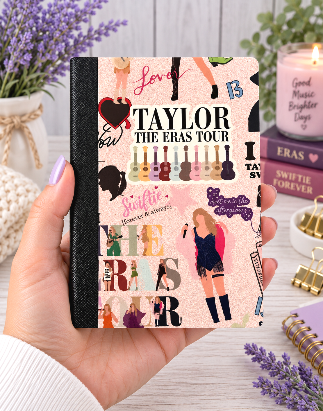 Decorative Vinyl Covered MINIATURE Composition Notebook Taylor