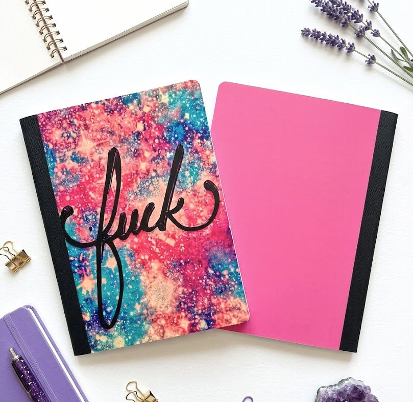 Decorative Vinyl Covered Composition Notebook Fuck