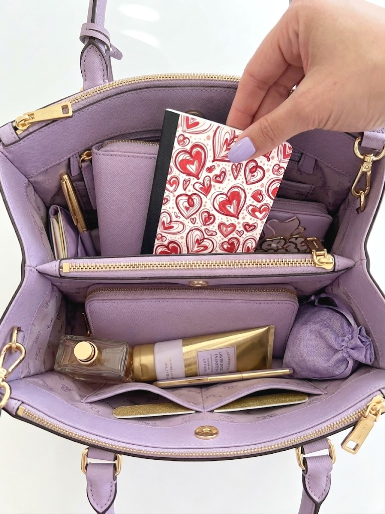 Decorative Vinyl Covered MINIATURE Composition Notebook Valentine Hearts