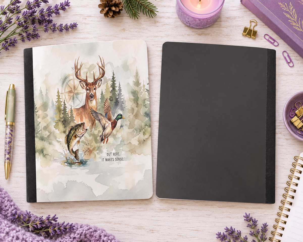 Decorative Vinyl Covered Composition Notebook Hunting 2