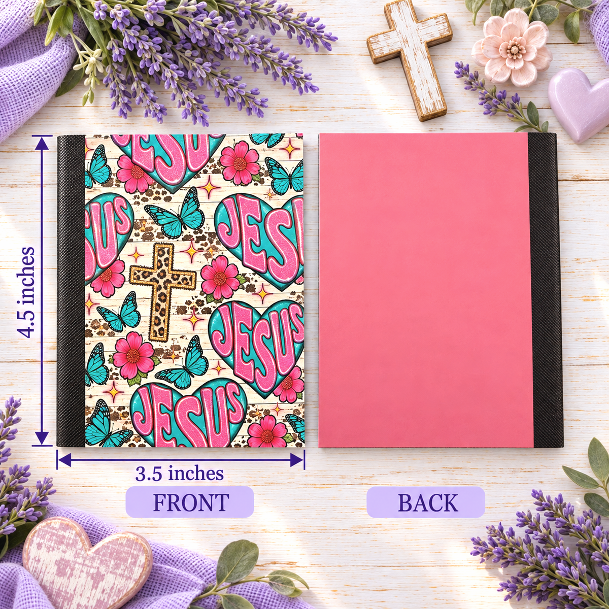 Decorative Vinyl Covered MINIATURE Composition Notebook Jesus