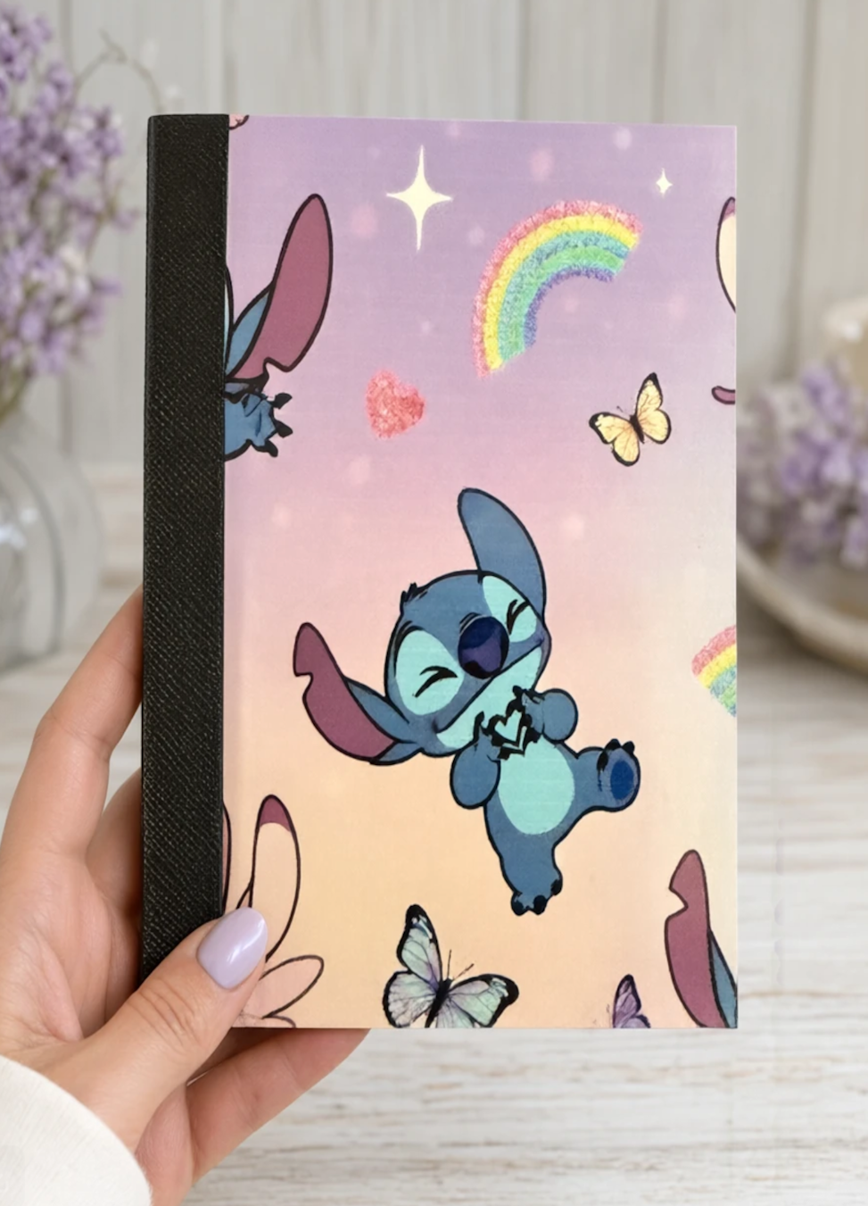 Decorative Vinyl Covered MINIATURE Composition Notebook Lilo and Stitch