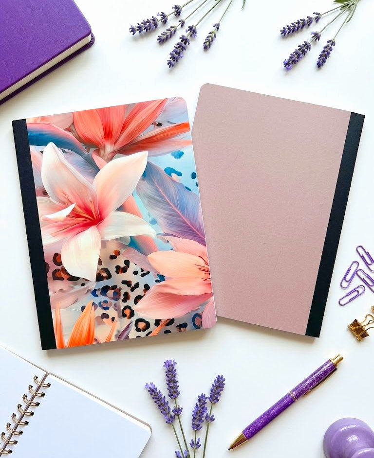 Decorative Vinyl Covered Composition Notebook Lilies