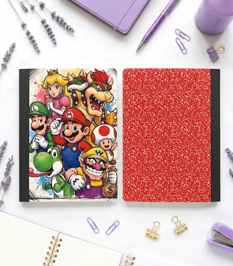 Decorative Vinyl Covered Composition Notebook Super Mario