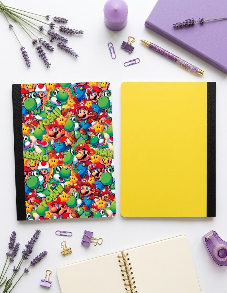 Decorative Vinyl Covered Composition Notebook Super Mario 2