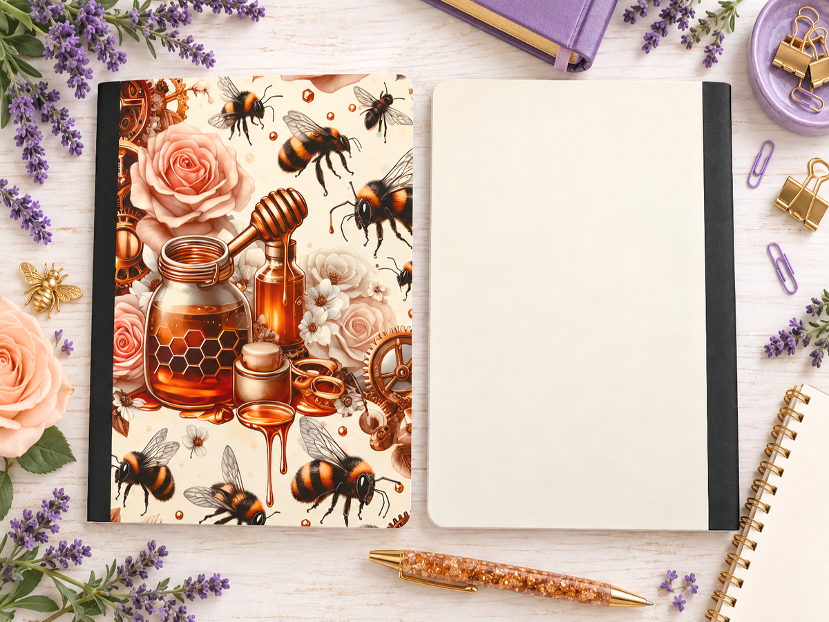 Decorative Vinyl Covered Composition Notebook Honeybees