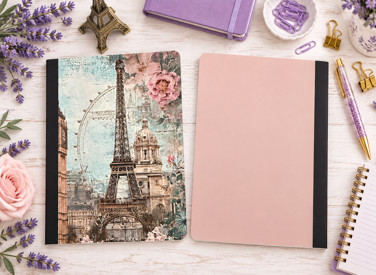 Decorative Vinyl Covered Composition Notebook Paris