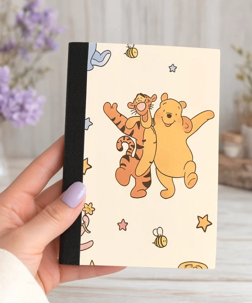 Decorative Vinyl Covered MINIATURE Composition Notebook Pooh