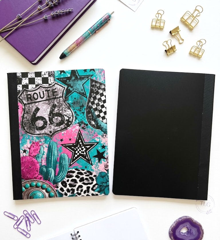 Decorative Vinyl Covered Composition Notebook Route 66