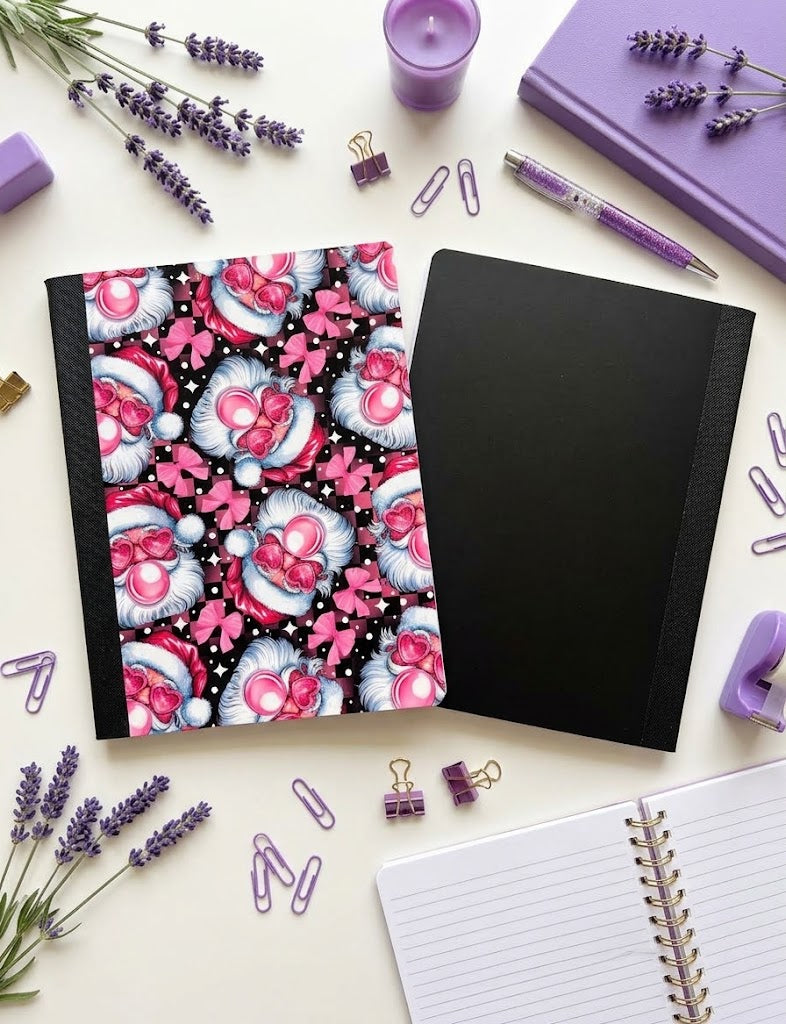Decorative Vinyl Covered Composition Notebook Santas