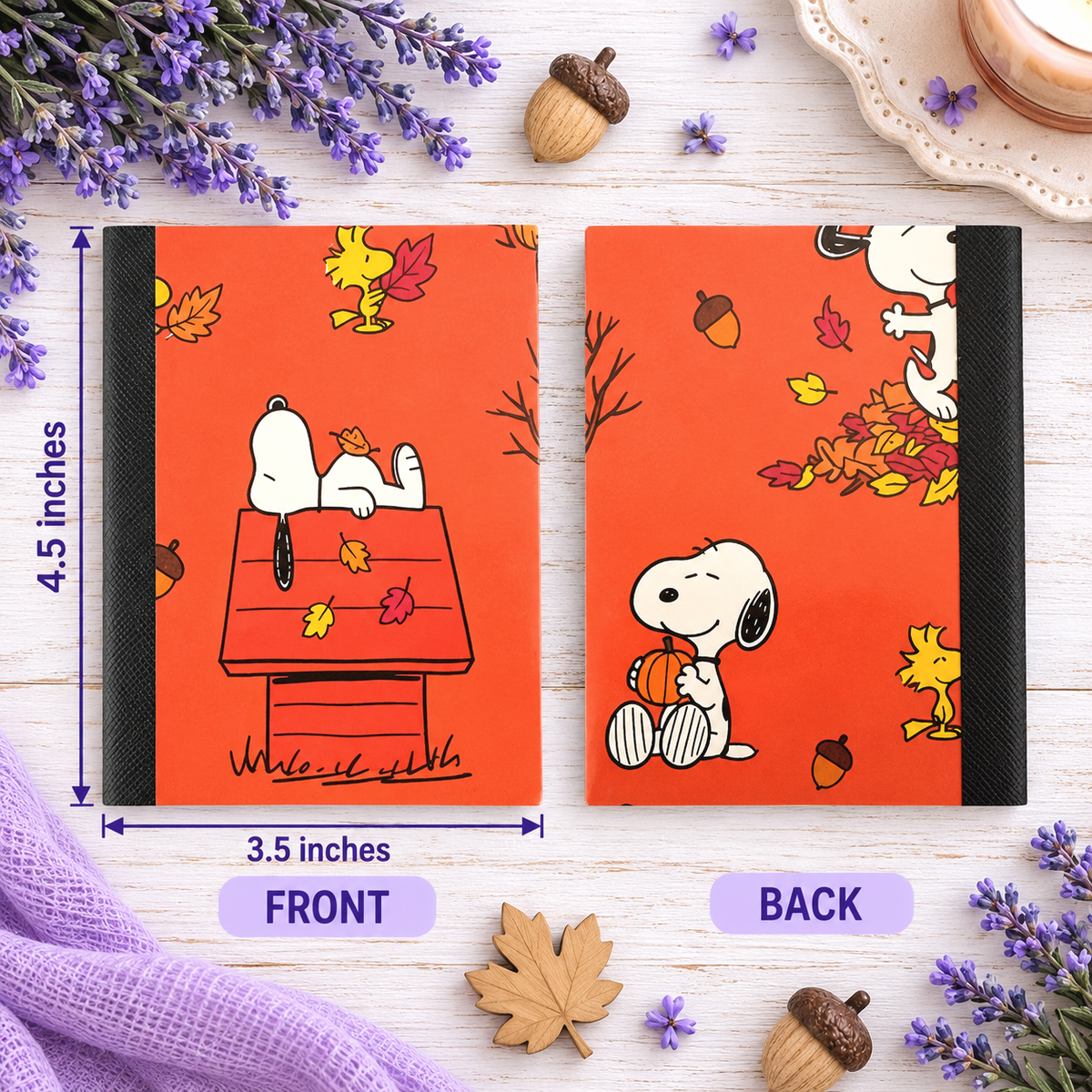 Decorative Vinyl Covered MINIATURE Composition Notebook Snoopy