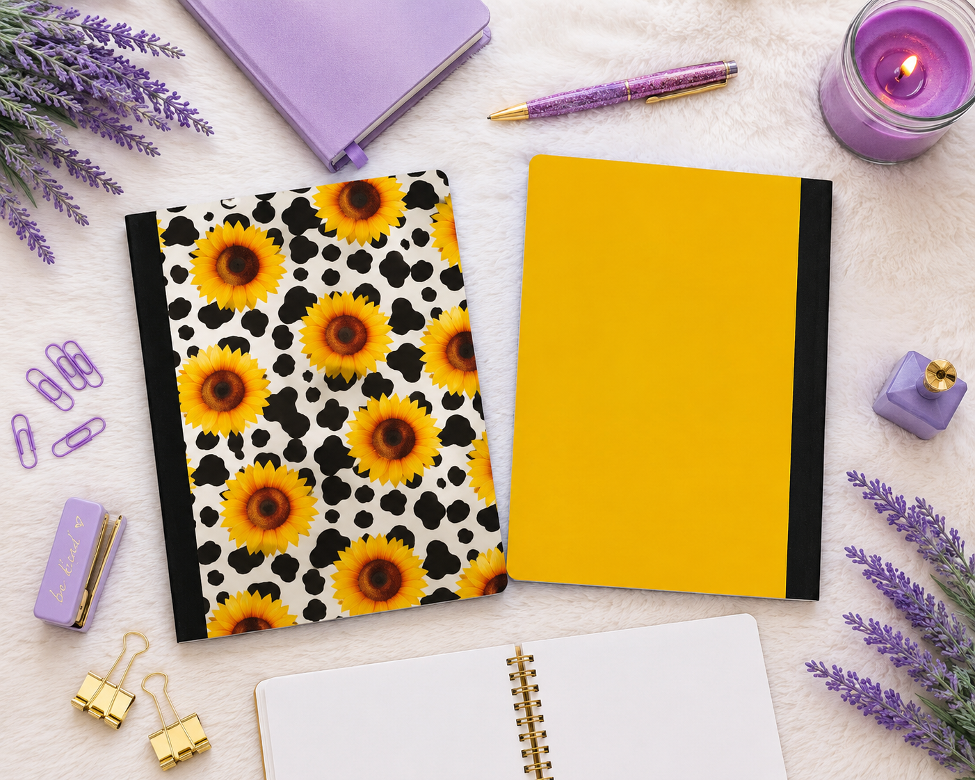Decorative Vinyl Covered Composition Notebook Sunflowers 1