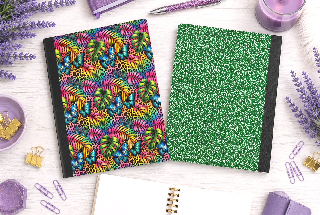 Decorative Vinyl Covered Composition Notebook Tropical