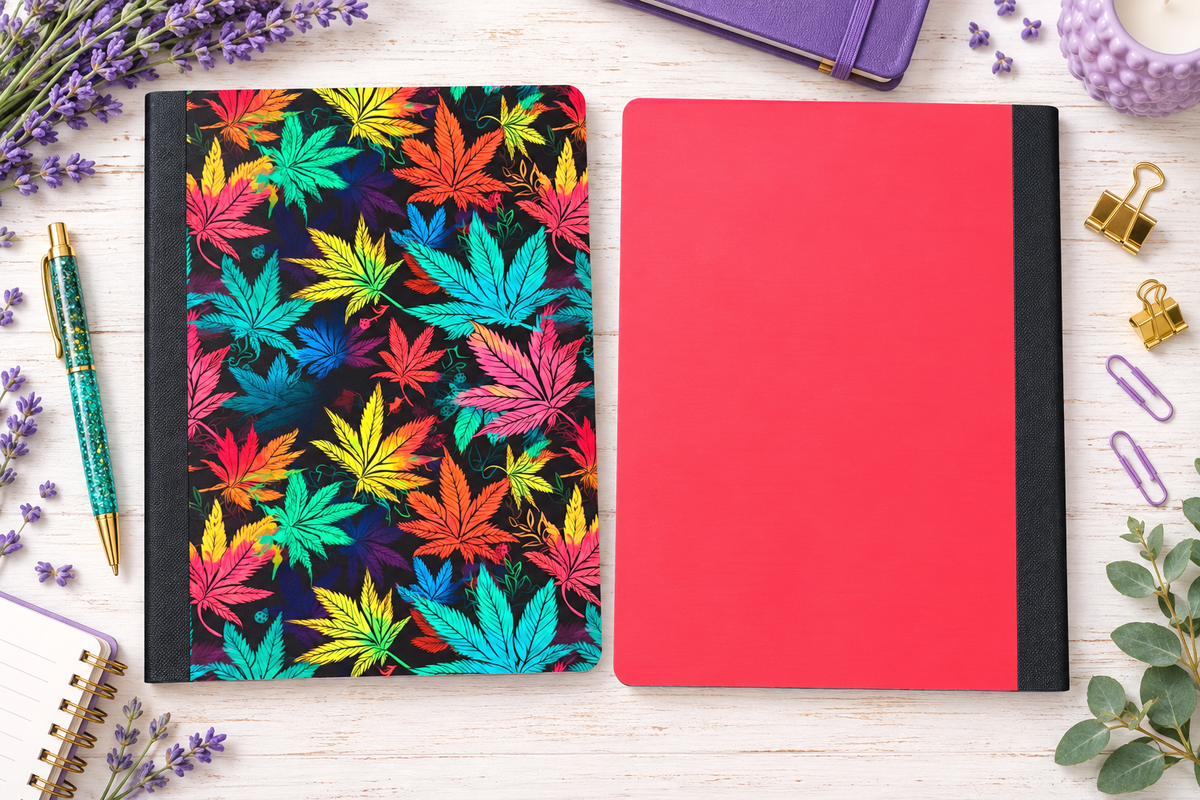 Decorative Vinyl Covered Composition Notebook Marijuana