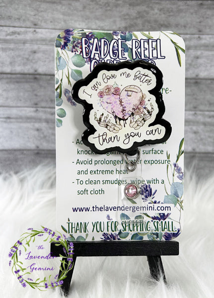 Handmade Love Me Badge Reel