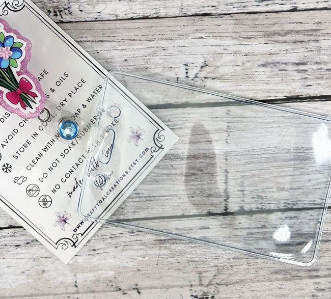 Flower bouquet ID badge reel