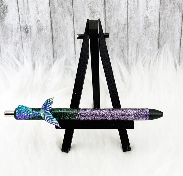 Handmade Mermaid Tail glitter pen with free refill