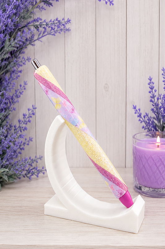 Handmade Pastel Butterflies with pastel yellow glitter pen with free refill