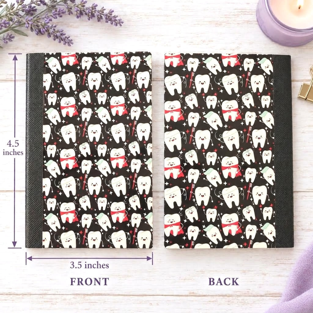 Decorative Vinyl Covered MINIATURE Composition Notebook Dental