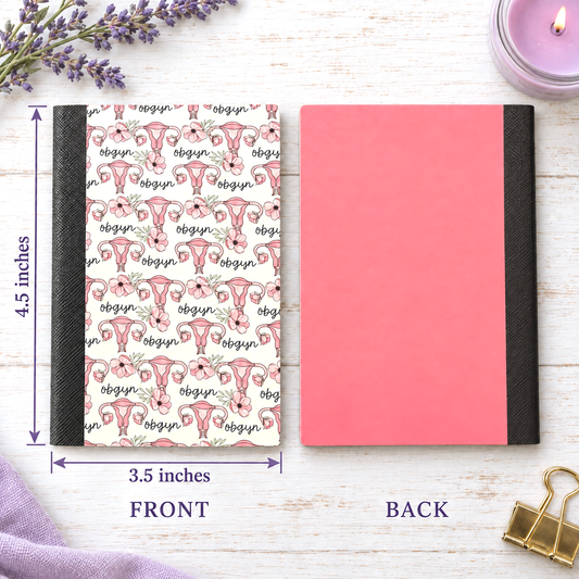 Decorative Vinyl Covered MINIATURE Composition Notebook OBGYN