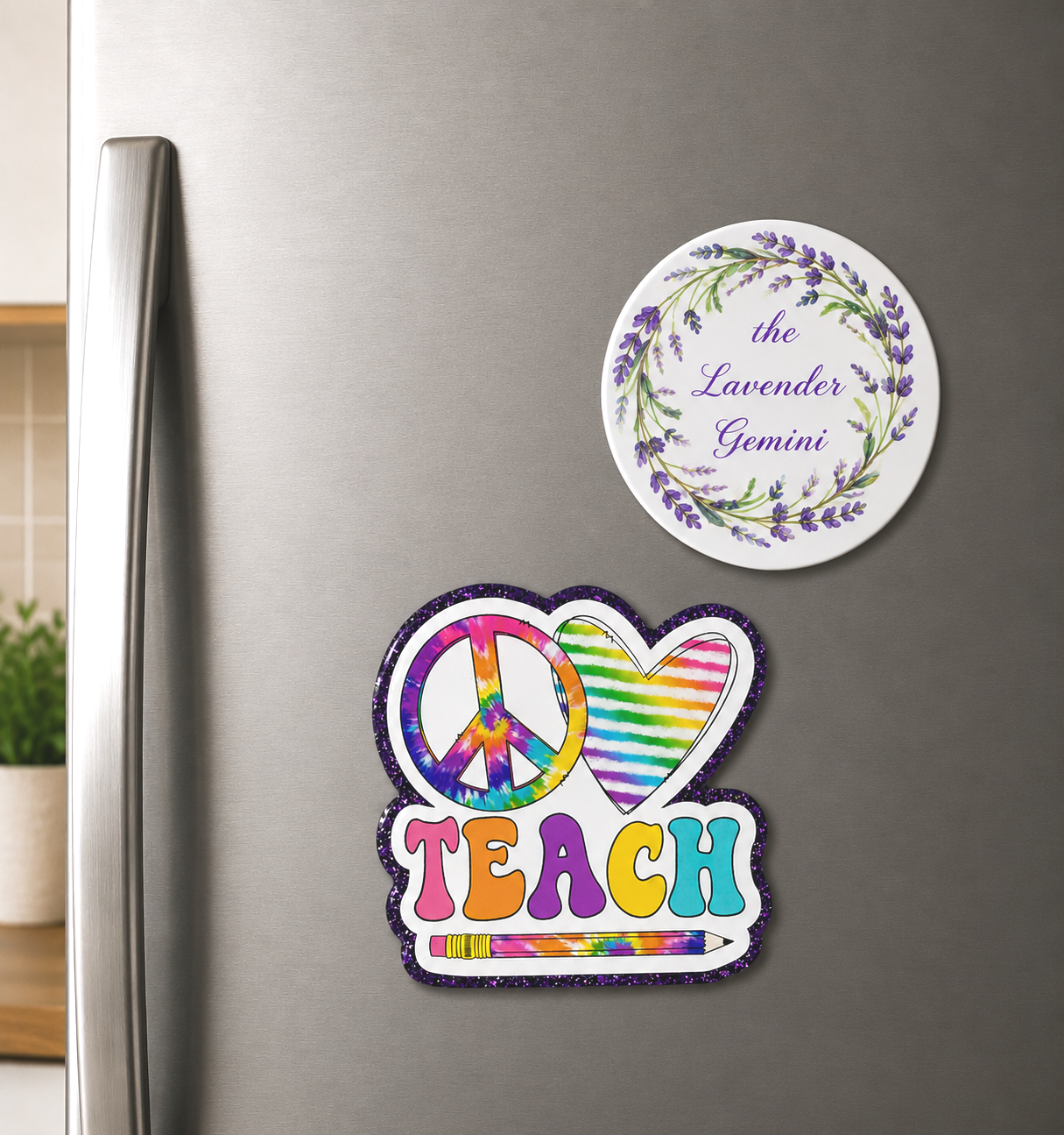 3 inch Peace Sign Teacher Magnet