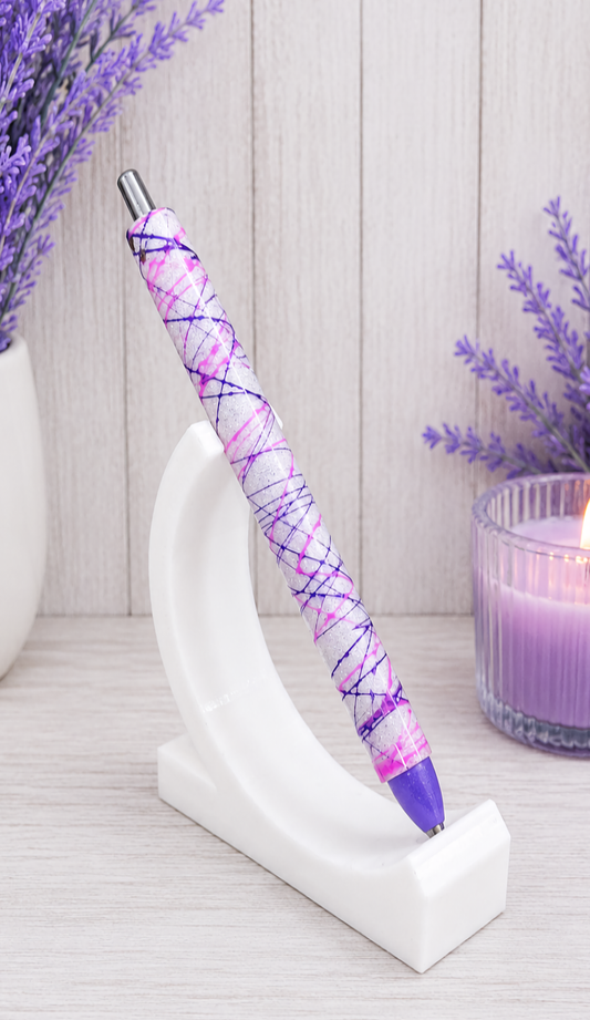 Handmade Pink and Purple Spider Gel pen with free refill