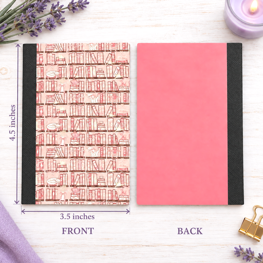 Decorative Vinyl Covered MINIATURE Composition Notebook Booklover 4