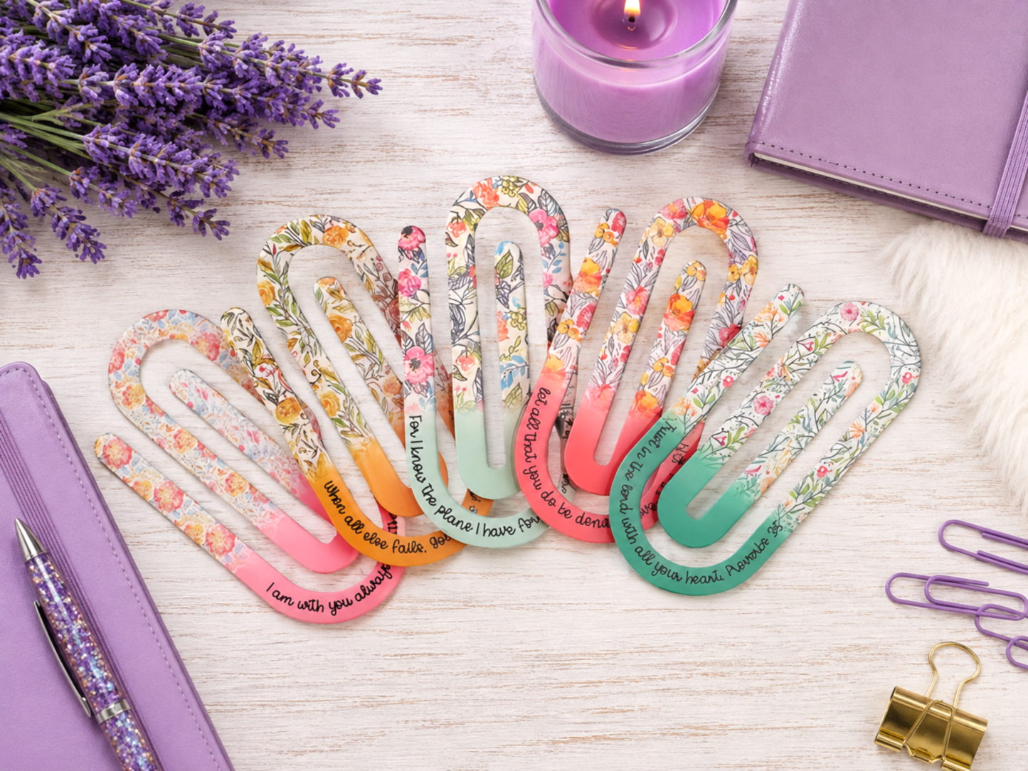 Jumbo Decorative Acrylic Paper Clip Christian