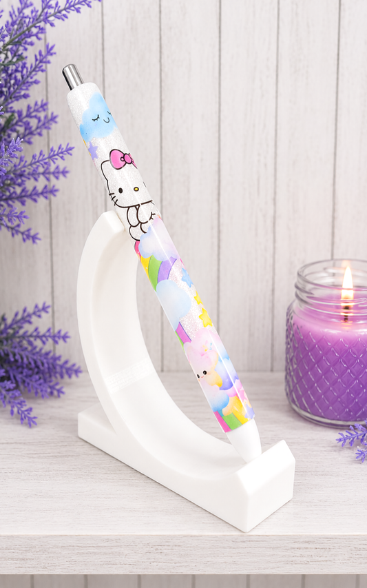 Handmade Hello Kitty Scene glitter pen with free refill