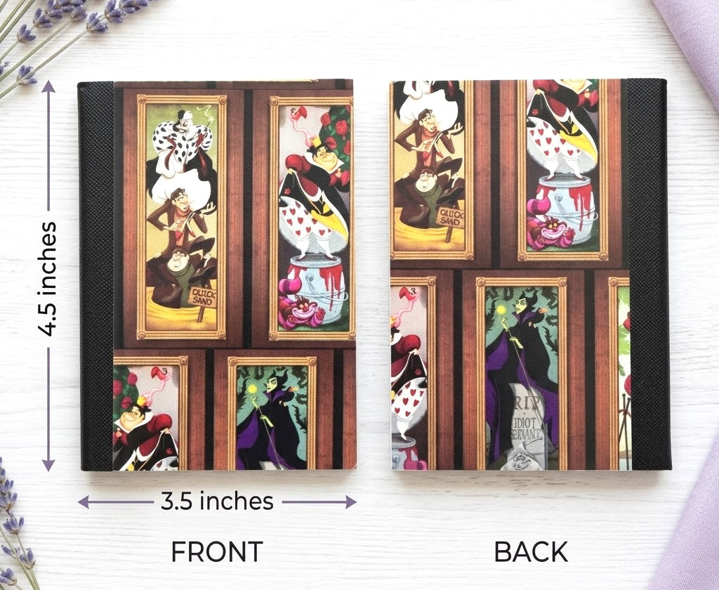 Decorative Vinyl Covered MINIATURE Composition Notebook Villains