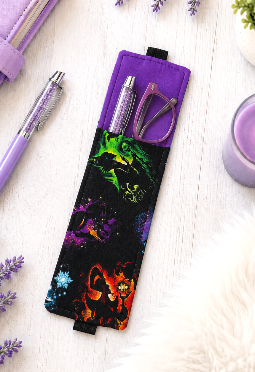 Handsewn Disney Villains  Fabric  Bookmark with Accessory Pocket 3
