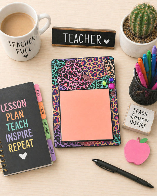 Handmade Animal Print Sticky Note Holder