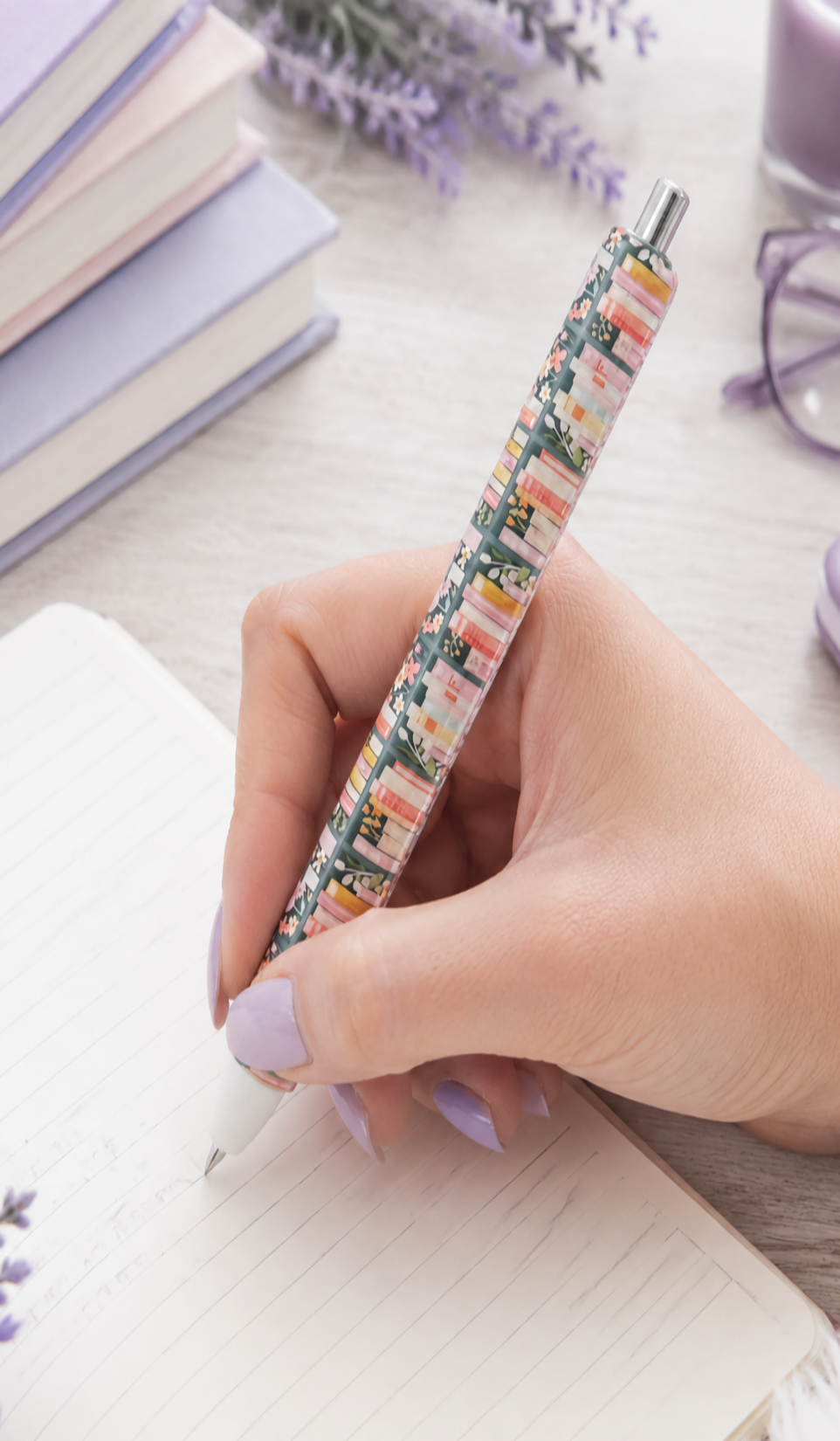 Handmade Book Lover Pen  glitter pen with free refill 1